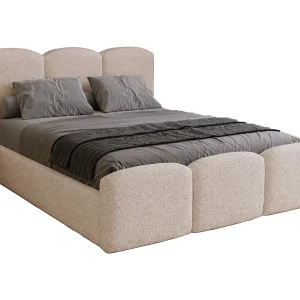 Gestoffeerd bed 140×200 Capri met opbergruimte, lattenbodem – bouclé, Beige (Lambi 6) Gestoffeerd bed 140×200 Capri met opbergruimte, lattenbodem – bouclé, Beige (Lambi 6)