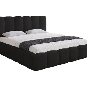 Gestoffeerd bed 140×200 Florent – Tweepersoonsbed met metalen lattenbodem, bouclé – Zwart (Lambi 13) Gestoffeerd bed 140×200 Florent – Tweepersoonsbed met metalen lattenbodem, bouclé – Zwart (Lambi 13)