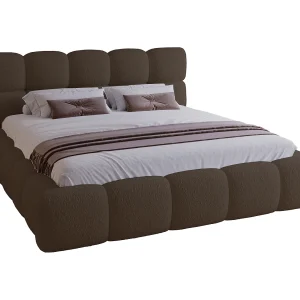 Gestoffeerd bed 140×200 Lucca – bed met opbergruimte, bouclé, metalen lattenbodem – Bruin (Lambi 4) Gestoffeerd bed 140×200 Lucca – bed met opbergruimte, bouclé, metalen lattenbodem – Bruin (Lambi 4)
