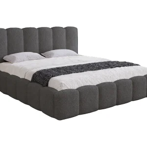 Gestoffeerd bed 140×200 Florent – Tweepersoonsbed met lattenbodem, bouclé – Grijs (Lambi 12) Gestoffeerd bed 140×200 Florent – Tweepersoonsbed met lattenbodem, bouclé – Grijs (Lambi 12)
