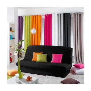 Gewatteerde Clic-Clac-hoes "Essentieel" Zwart 120x140cm Gewatteerde Clic-Clac-hoes "Essentieel" Zwart 120x140cm