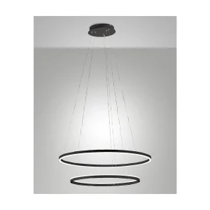 GIOTTO Lustre suspendu LED 65W noir 3508-48-101 Fabas Luce