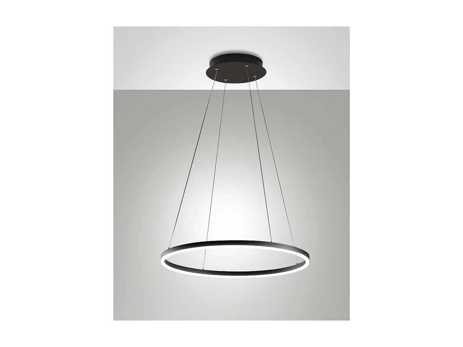 GIOTTO Lustre suspendu LED 36W noir 3508-40-101 Fabas Luce