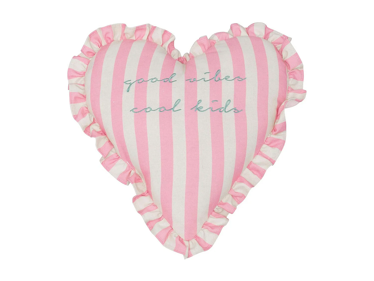 Hartvormig kussen roze 10x40x40 cm