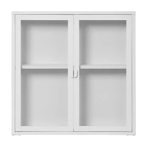 Hangende Vitrine Brisbane, Wit, 18x80x80 cm, Kendra Home Hangende Vitrine Brisbane, Wit, 18x80x80 cm, Kendra Home