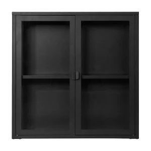 Hangende Vitrine Brisbane, Zwart, 18x80x80 cm, Kendra Home Hangende Vitrine Brisbane, Zwart, 18x80x80 cm, Kendra Home