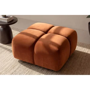Hocker, Poef, Veloursstof Bluvel, Kaneel, Averro