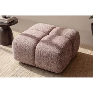 Hocker, Poef, Chenille stof Puente, Purper, Averro Hocker, Poef, Chenille stof Puente, Purper, Averro