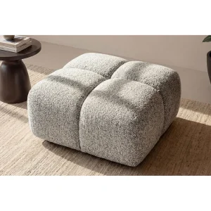 Hocker, Poef, Chenille stof Puente, Beige, Averro Hocker, Poef, Chenille stof Puente, Beige, Averro