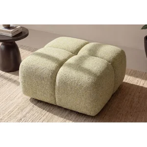 Hocker, Poef, Chenille stof Puente, Lichtgeel, Averro Hocker, Poef, Chenille stof Puente, Lichtgeel, Averro