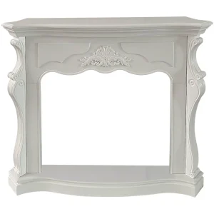 Houten bekleding voor openhaardframe L123xD39xH100 Parijs Wit Houten bekleding voor openhaardframe L123xD39xH100 Parijs Wit
