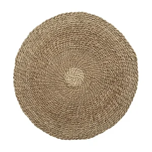 Tapijt Mekong River Natuurlijk Rond 90cm – Handgemaakt van Zeegras – Kuststijl