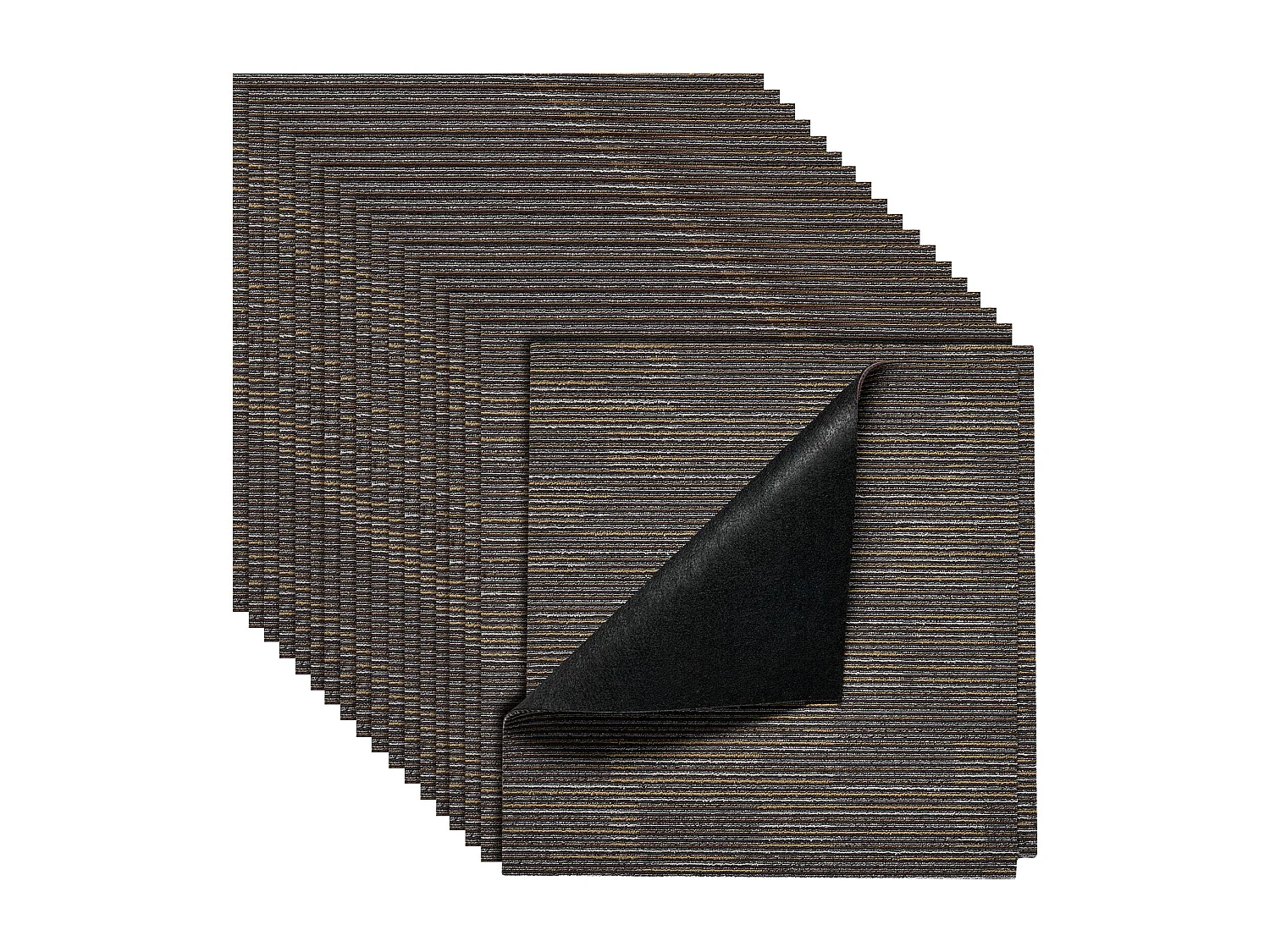 Herbruikbare Tapijttegel SucceBuy, 61 x 61 cm, Set van 24, Dekking 8,9 ㎡, Dikte 6 mm, Kortpolig, Zachte Modulaire Vierkante Vloerbedekking