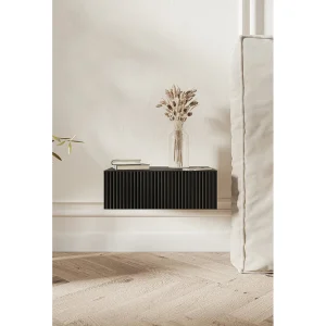 Hangend nachtkastje – 50 cm – zwart – VELDIO Hangend nachtkastje – 50 cm – zwart – VELDIO