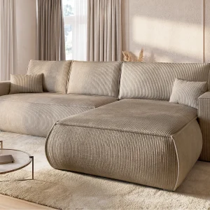 Hoekbank met slaapfunctie Beige HAVANA