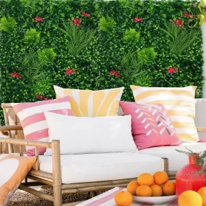 Graspaneel – "Vertical Villa" – Set van 4 – 1.00 x 1.00 m – Groen