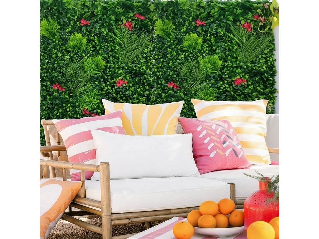 Graspaneel - "Vertical Villa" - Set van 4 - 1.00 x 1.00 m - Groen