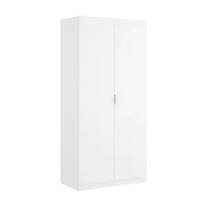 Dmora Kledingkast 2 Deuren Giovo 52x184h cm Wit Met Kapstok, Plank, Slaapkamerkast 2 Deuren Dmora Kledingkast 2 Deuren Giovo 52x184h cm Wit Met Kapstok, Plank, Slaapkamerkast 2 Deuren