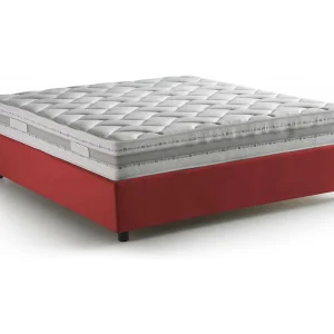 Talamo Italia Tweepersoonsbed Grace Rood Inclusief Matras, Afneembaar Met Opbergruimte, Made in Italy Talamo Italia Tweepersoonsbed Grace Rood Inclusief Matras, Afneembaar Met Opbergruimte, Made in Italy