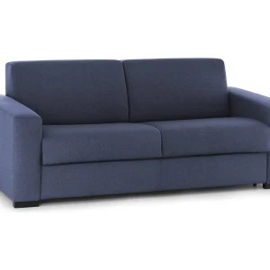 Talamo Italia Vaste Bank 2-zits Giuseppina 95x180x90h cm Blauw Afneembaar Met Opbergruimte Kussens, Wasbaar Gemaakt in Italië