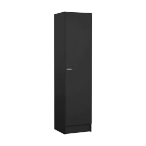 Kledingkast 1 deur Airone, Kledingroede, Zwart, 4 legplanken, Draaideur Kledingkast 1 deur Airone, Kledingroede, Zwart, 4 legplanken, Draaideur