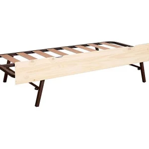 Hefbaar onderschuifbed MDF witgewassen 80x190cm