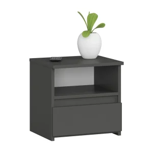 Grafietgrijs Nachtkastje met Lade en Plank – Modern Design, 40x40x35 cm, Ladeblokkering, Eenvoudige Montage Grafietgrijs Nachtkastje met Lade en Plank – Modern Design, 40x40x35 cm, Ladeblokkering, Eenvoudige Montage