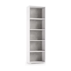 Dmora Boekenplank Zonnebloem 30x60x195 cm grijs 5 planken verstelbaar, Vrijstaande Bibliotheek Made in Italy Dmora Boekenplank Zonnebloem 30x60x195 cm grijs 5 planken verstelbaar, Vrijstaande Bibliotheek Made in Italy