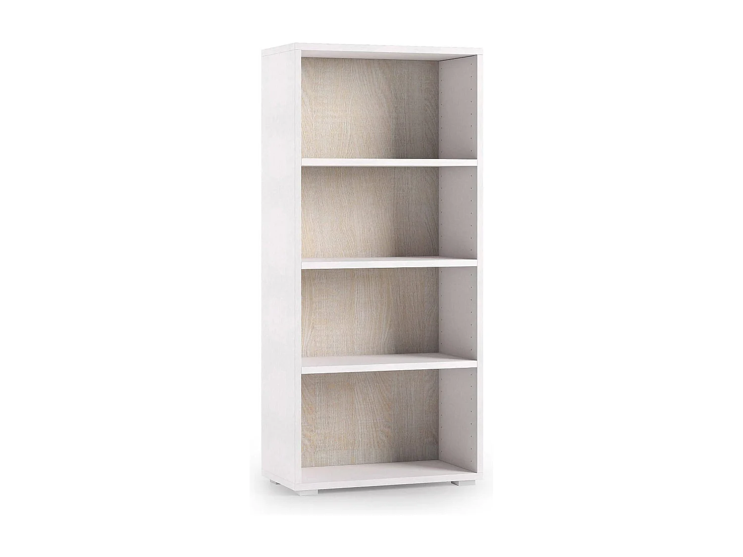 Dmora Boekenkast Giacinto 30x60x130h cm Bruin 3 Planken, Verstelbare Plank, Wandmontage, Made in Italy