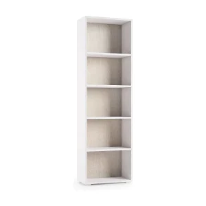 Dmora Boekenrek Girasole 30x60x195h cm Wit, 5 Verstelbare Planken, Vrijstaande Bibliotheek Made in Italy Dmora Boekenrek Girasole 30x60x195h cm Wit, 5 Verstelbare Planken, Vrijstaande Bibliotheek Made in Italy
