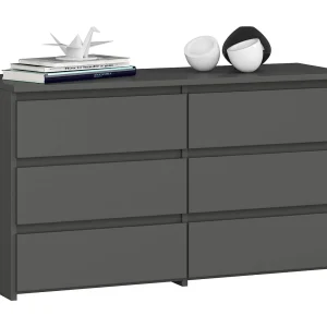 Ladekast CL100 met 6 Lades / AKORD Furniture Factory / Grafietgrijs / 100 x 57 x 35 cm Ladekast CL100 met 6 Lades / AKORD Furniture Factory / Grafietgrijs / 100 x 57 x 35 cm
