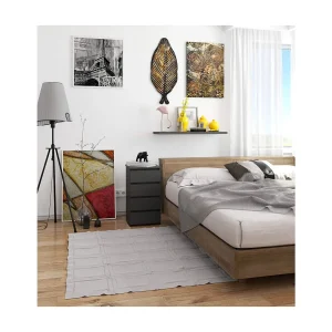 Kommode CL4 met 4 Lades / AKORD Furniture Factory / Grafietgrijs / 40x74x35 cm Kommode CL4 met 4 Lades / AKORD Furniture Factory / Grafietgrijs / 40x74x35 cm