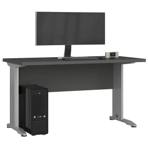 Bureau BM-135 / Computerbureau / Computer Tafel / Vrijstaand Bureautafel met Metalen Poten / Grafietgrijs / 135 x 76 x 60 cm Bureau BM-135 / Computerbureau / Computer Tafel / Vrijstaand Bureautafel met Metalen Poten / Grafietgrijs / 135 x 76 x 60 cm