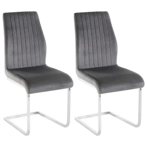 Greta Eetkamerstoel 2pk Grijs