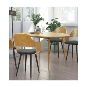 Graham-Eettafel met verlengstuk in houtlook