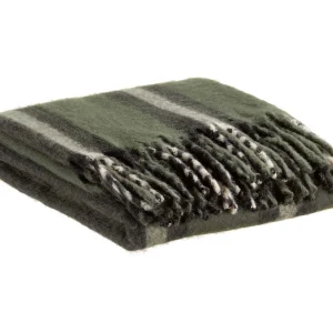 Gestreepte gerecyclede plaid Isabel Den 130 x 160 cm Gestreepte gerecyclede plaid Isabel Den 130 x 160 cm