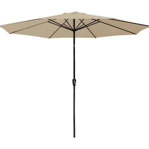 HAPUNA rechte ronde paraplu 3,30m diameter beige HAPUNA rechte ronde paraplu 3,30m diameter beige