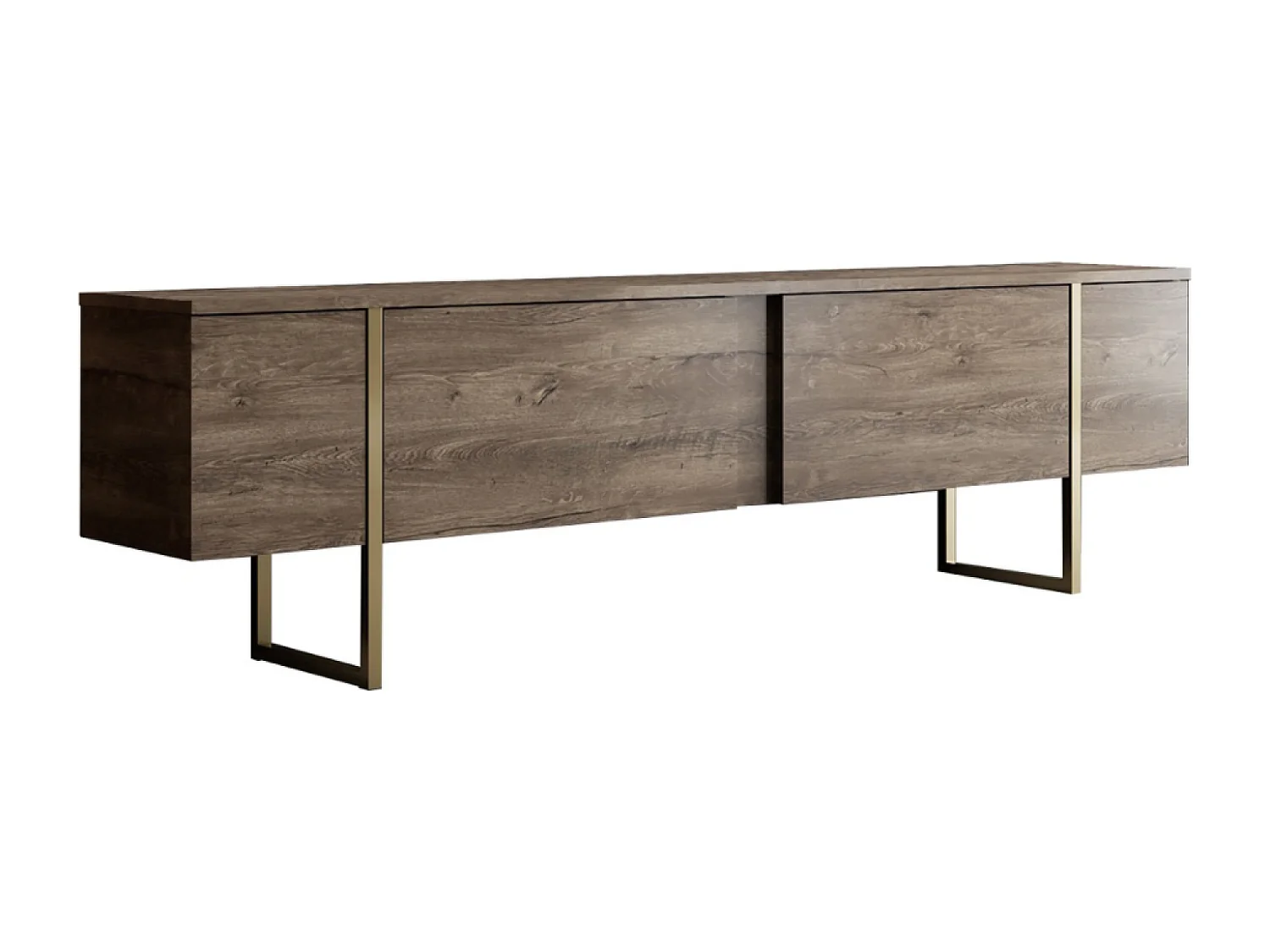 Hedendaagse antraciet TV-meubel met opbergruimte - 160 cm