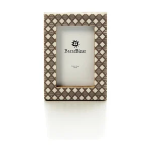 Het Diamond Cut Fotolijst – Wit Bruin – 5×7 Het Diamond Cut Fotolijst – Wit Bruin – 5×7