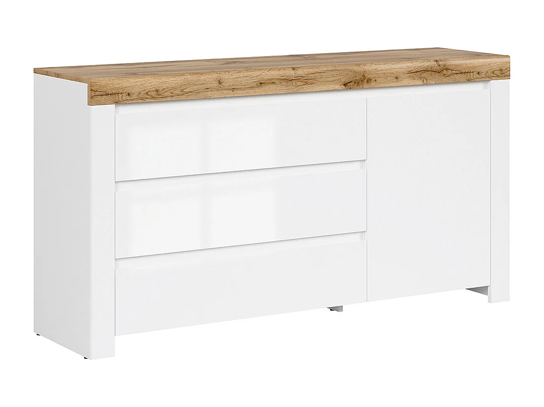 Hella Wit en Hout 3-lades 1-deurs dressoir