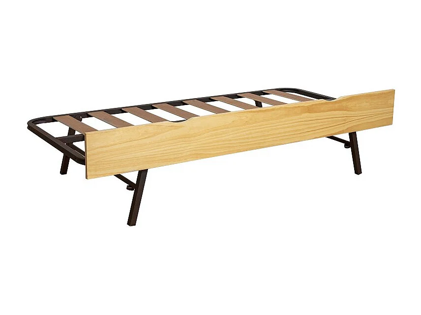 Hefbaar onderschuifbed hout grenen 105x190cm