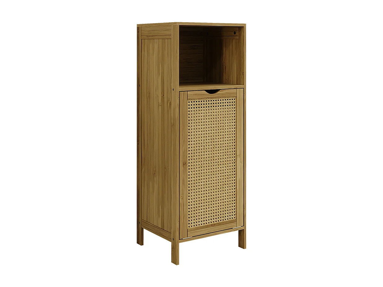 Halfhoge kast bamboe 36x33x98 liora