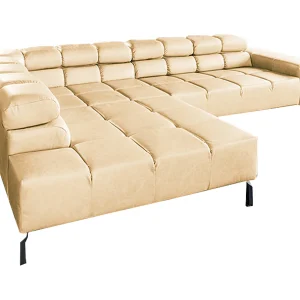 Hoekbank – Beige Leer – NELSON Hoekbank – Beige Leer – NELSON