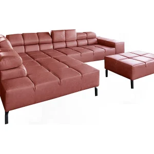 Hoekbank – Rood Leer – NELSON Hoekbank – Rood Leer – NELSON