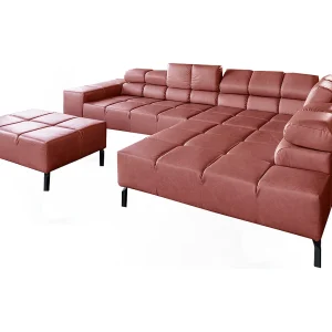 Hoekbank – Rood Leer – NELSON Hoekbank – Rood Leer – NELSON