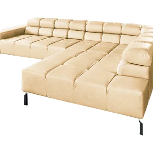 Hoekbank – Beige Leer – NELSON Hoekbank – Beige Leer – NELSON