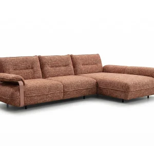 Hoekbank – Bruin Plat geweven stof – ANISSA Hoekbank – Bruin Plat geweven stof – ANISSA