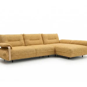 Hoekbank – Geel Plat geweven stof – ANISSA Hoekbank – Geel Plat geweven stof – ANISSA