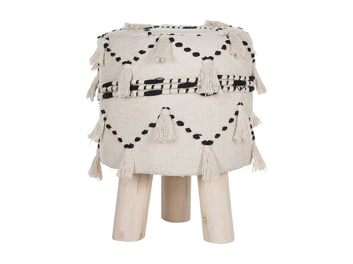 Hocker katoen beige THONDI