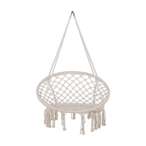 Hangstoel macramé wit GABELLA